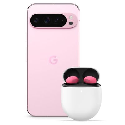 Google Pixel 9 Pro XL - Smartphone Android Desbloqueado con Gemini, Sistema de cámara Trasera Triple, batería con una autonomía de Super Actua de 6,8" - Rosa Cuarzo, 256GB + Buds Pro 2