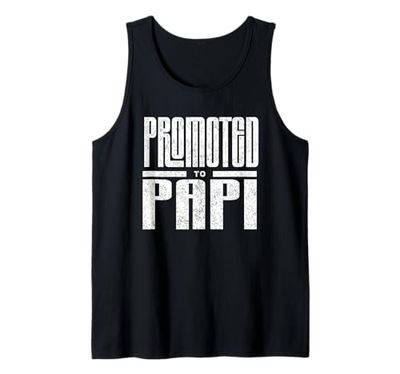Uomo Promosso a Papi New Dad Annuncio per Baby Reveal Canotta