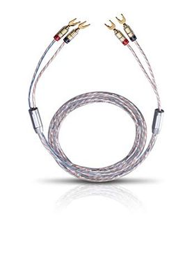 OEHLBACH Twin Mix One 300 - luidsprekerkabelset verzilverd 2 x 3,0 mm², met kabelschoenconnector - Made in Germany - 2 x 3 m - glashelder