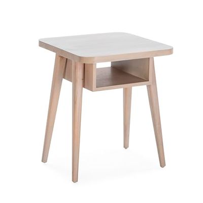 MESITA DE NOCHE 50X50X60 MADERA PATINA GRIS