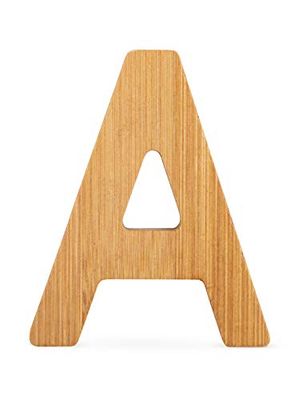 Small Foot Letra A de bambú sostenible, Super combinable con Otras Letras como decoración o Cartel para Puerta, Especialmente Adecuado para Aprender a Leer (para los niños Escolares)