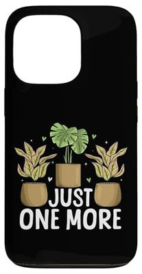 Just One More Houseplant Potted Green Plants Case for iPhone 13 Pro