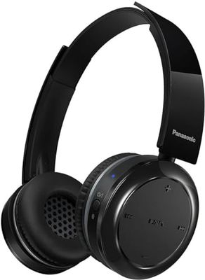 Panasonic RP-BTD5E-K Bluetooth hoofdtelefoon (headset, frequentiebereik 18-20.000 Hz, NFC, toetsen op oorschelpen, tot 40 uur lange batterijduur, draaibare oorschelpen) zwart