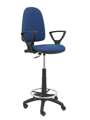 Piqueras y Crespo T04CP - Tabouret Ergonomique, réglable en Hauteur avec Repose-Pieds Bleu Marine