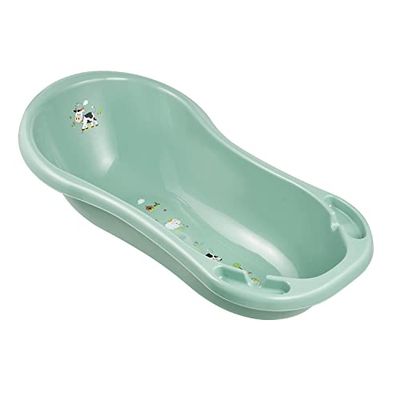 keeeper Funny Farm Ergonomische Babywanne, Ab 0 bis ca. 12 Monate, 100 cm, Wiktoria, Nordic Green