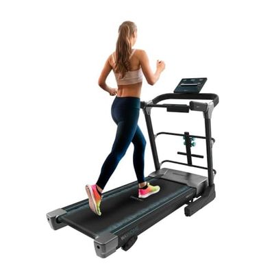 Cecotec Tapis roulant pieghevole DrumFit WayHome 1800 Runner Sprint. 2200 W, 1-18 Km/h, 12 programmi, pannello di controllo LCD, superficie di corsa 133 x 46 cm con ammortizzazione, inclinazione