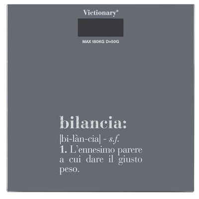 Pèse-personne numérique en verre trempé anthracite, Victionary