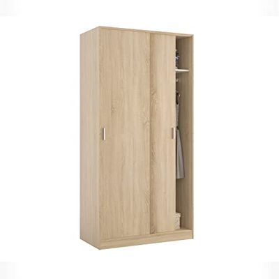Habitatdesign Armário de portas de correr. Medidas: 100x200x50 cm de profundidade.