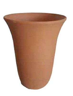 VASO IN TERRACOTTA PER PIANTE/PORTAFIORI MADE IN ITALY; ALTEZZA CM. 26, DIAMETRO CM. 19.