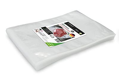 CASO Sealing Edge Bags 30 x 40 cm, 90 μ, Pack of 100, Exclusively for Chamber Vacuum Sealers, Smooth Surface, Stable Weld, BPA-Free, Sous Vide, Made in Germany