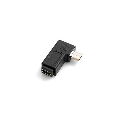 System-S Adaptateur Mini USB Femelle vers Micro USB mâle coudé à 90° vers la Droite.