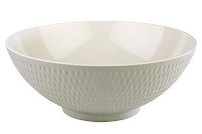 APS "Asia Plus bol en mélamine presque incassable, bol en plastique empilable polyvalent, saladier, gris/crème, Ø 32,5 cm, 5,4 litres.
