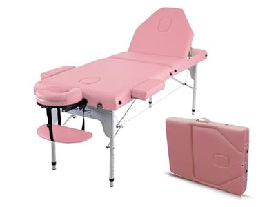 QUIRUMED ELITE aluminium klapbed, 186 x 66 cm, roze