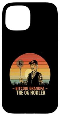 Bitcoin Grandpa Art HODL Wisdom Opa Digital Legend Bitcoin Case for iPhone 15