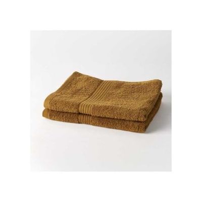 TODAY Set of 2 Hand Towels 50 x 90 cm 100% Cotton Bronze