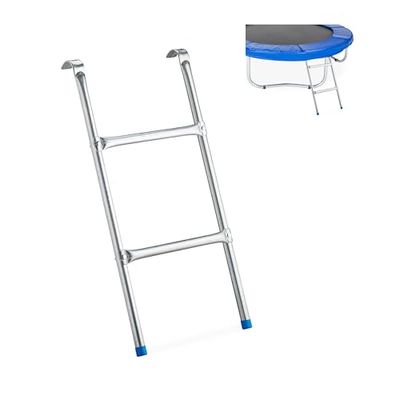 Relaxdays Échelle escalier de Trampoline Accessoire Jardin marches Enfant H x L: 76 x 38 cm, Jeunesse Unisexe, Gris/argenté/métallique, M