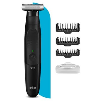 Braun Serie X, depiladora eléctrica híbrida para barba y afeitadora corporal para hombre, cuchilla 4D, SkinShield, impermeable, inalámbrico XT3100