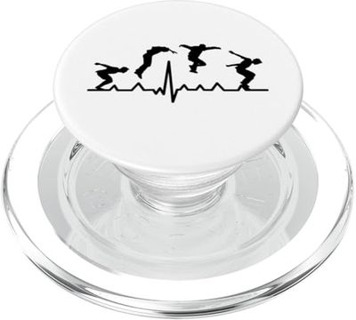 Escalador parkour Corredor de obstáculos Cardiogram Parkour PopSockets PopGrip para MagSafe