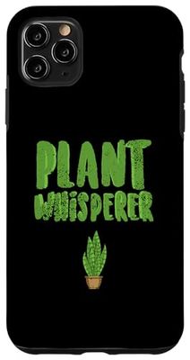 Carcasa para iPhone 11 Pro Max Plant Whisperer Design Plantas verdes Amante de las plantas