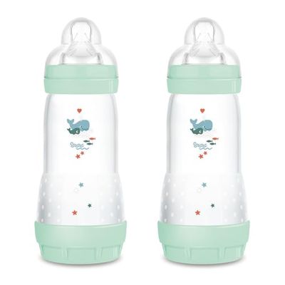MAM Easy Start anti-koliek fles in set van 2 met SkinSoftTM siliconen speen 4+ maanden, 320 ml