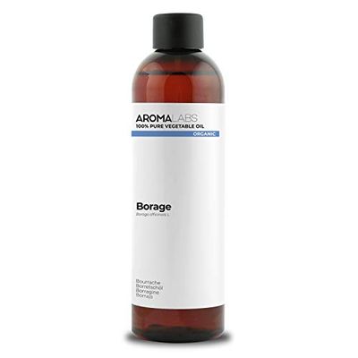 ORGANIC - BORAGE Oil - 250mL - 100% Pure, Natural, Cold Pressed And AB Certified - AROMA LABS (French Brand)