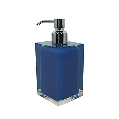 Gedy Bathroom Soap Dispenser, Resin, Blue, 16.2 x 7 x 7 cm