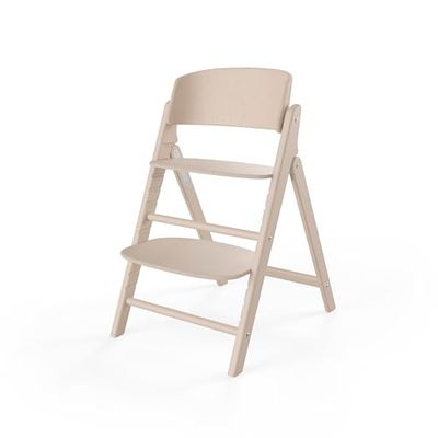 CYBEX Kinderstoel CLICK & FOLD Gold, groeit samen met het kind, 3-99 jaar, kan vanaf de geboorte door aparte accessoires worden gebruikt, beukenhout, alles wit