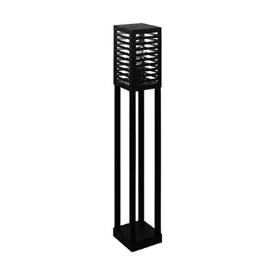 Eglo Lampdaire extérieur solaire Alamonte 3, lampe sur pied, éclairage d'extérieur pour jardin et terrasse, luminaire en métal noir, IP44, H 100 cm, E27