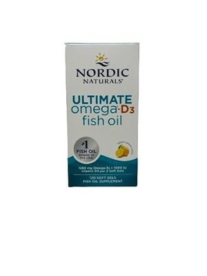 Nordic Naturals Ultimate Omega-D3 Fish Oil, 1280mg Lemon - 120 softgels