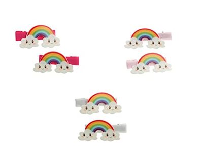 Inca- Lot de 2 Crochets pour Cheveux 3 Mod. sdos, 43160, Multicolore/Arc-en-Ciel
