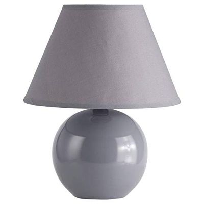 BRILLIANT Lamp Primo candeeiro de mesa cinzento escuro | 1 x D45, E14, 40W, adequado para candeeiros de queda (não incluídos) | Escala A ++ a E | Com interruptor de cabo
