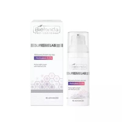 Bielenda Professional Supremelab Active Night Cream con Retinal 0,1%, per la ricostruzione, la protezione e la cura della pelle, 50ml