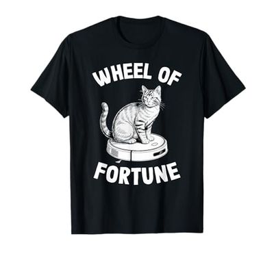 Wheel of Fortune Cat On Robot Vacuum Cleaner Cat T-Shirt