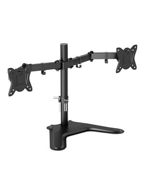 GRIFEMA Uchwyt dwa monitory do 13-32'' LED/LCD cali, wsparcie 2 monitory, ramię monitora regulowana wysokość, nachylenie, obrotowe, obracanie, zarządzanie kablami, do 10 kg, VESA 75/100mm