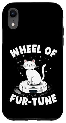 Wheel Of Fur-Tune Robot Vacuum Cleaner Funny Cat Case for iPhone XR