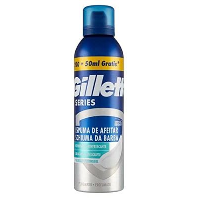 Gillette Serie Schiuma Rinfrescante Con Eucalipto Protezione Totale Anti Irritazione Per Rasoio Da Uomo 250ml