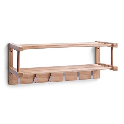 Zeller wandkapstok 60 x 24 x 24 cm, bamboe
