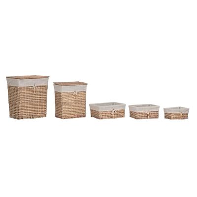 Rompmandjes set 5 MIMBRE ALGODON 47 x 35 x 55 beige