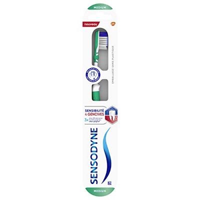 Sensodyne Spazzolino da denti Sensibilità & Gengive Medium Per Una Pulizia Delicata Dei Denti Sensibili, Sensibilità Dentale, Senza Danneggiare Gengive, Colore Casuale