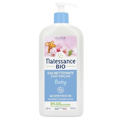 Natessance - Rengöringsvatten utan sköljning - baby - certifierad ekologisk kosmos ekologisk - 500 ml pumpflaska