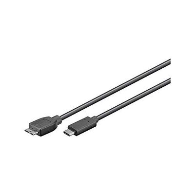 Goobay 67996 Cavo da USB-C a Micro B 3.0, Nero, 1 m Lunghezza del Cavo