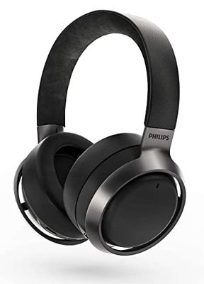 PHILIPS AUDIO L3/00 Auriculares Inalámbricos de Diadema con Micrófono Dual/Bluetooth, Cancelación de Sonido, 38h de Reproducción, Diseño Premium, Color Negro