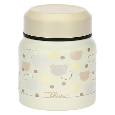 THUN - Thermal Food Container - Stainless Steel, PP, Silicone - Baby Dolce Fattoria Collection - Ø 9.2 cm - 11.2 cm h