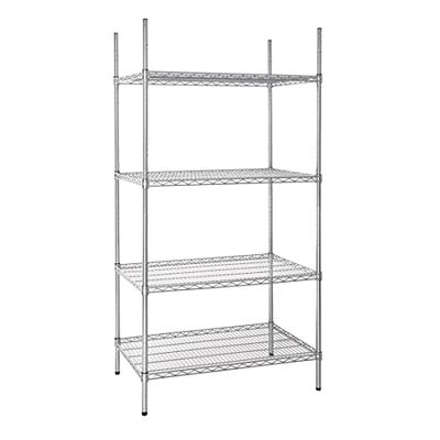 Vogue 13186 4 Tier Wire Shelving Kit 915X610mm Galvanised Zinc Shelf Storage Rack, 1840(h) x 915(w) x 610(d)mm