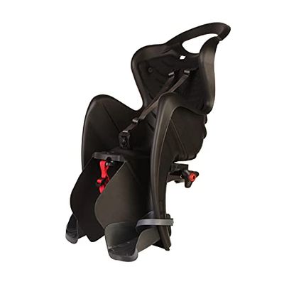 Mr Fox - Siège arrière pour vélo - Pour les enfants jusqu'à 22 kg, de 3 à 8 ans - Fixation au porte-bagages - Noir