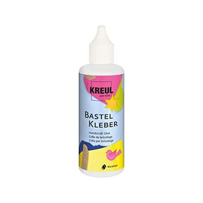 KREUL 49360 - Colle de bricolage à base d’eau et sans solvant Transparent 80 ml Convient pour de nombres types de matériaux