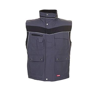 Planam 2586064 Tamaño 3 X -Large Chaleco "Plaline de invierno), color gris y negro