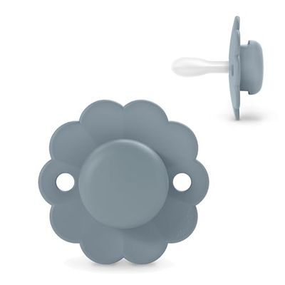 Suavinex, Sucette Bébé 6/18 Mois, Sucette Ronde avec Tétine Symétrique SX Pro en Silicone, Tétine Réversible, Plate et Flexible, Respecte le Développement Buccodentaire, Wonder Spring Lake