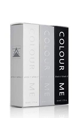 Colour Me White/Silver/Black - Fragrance for Men - 50ml Eau de Toilette, by Milton-Lloyd