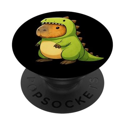 Disfraz de dinosaurio Capybara Trex para amantes de los animales para niños y niñas PopSockets PopGrip Adhesivo